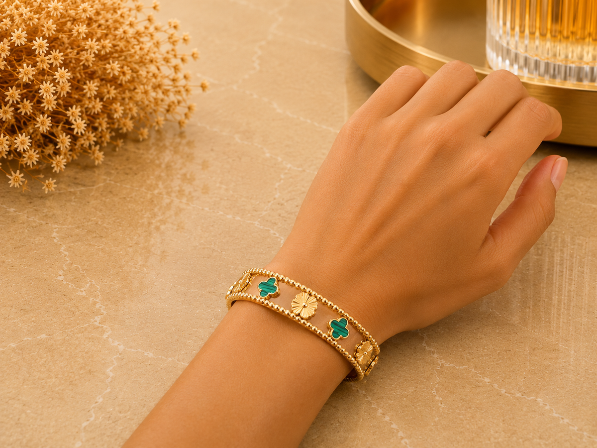 BRAZALETE ACERO DORADO