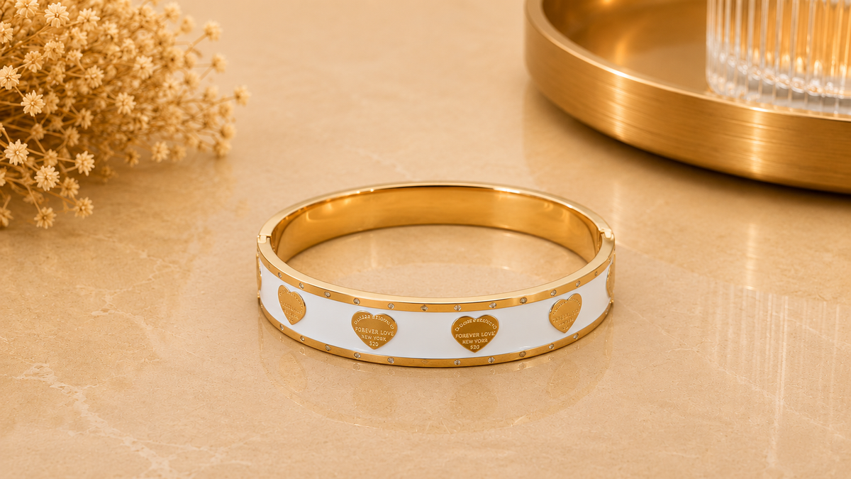 BRAZALETE ACERO CORAZONES