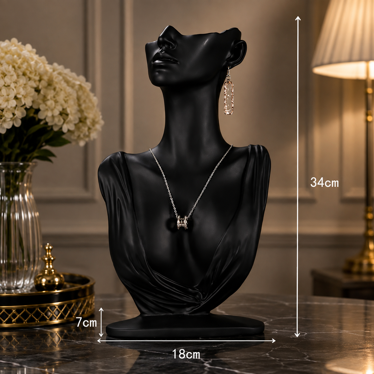 EXHIBIDOR DE ARETES Y COLLARES DE RESINA