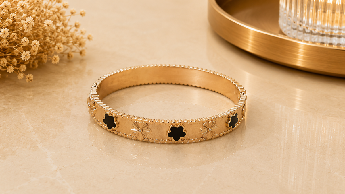 BRAZALETE ACERO DORADO