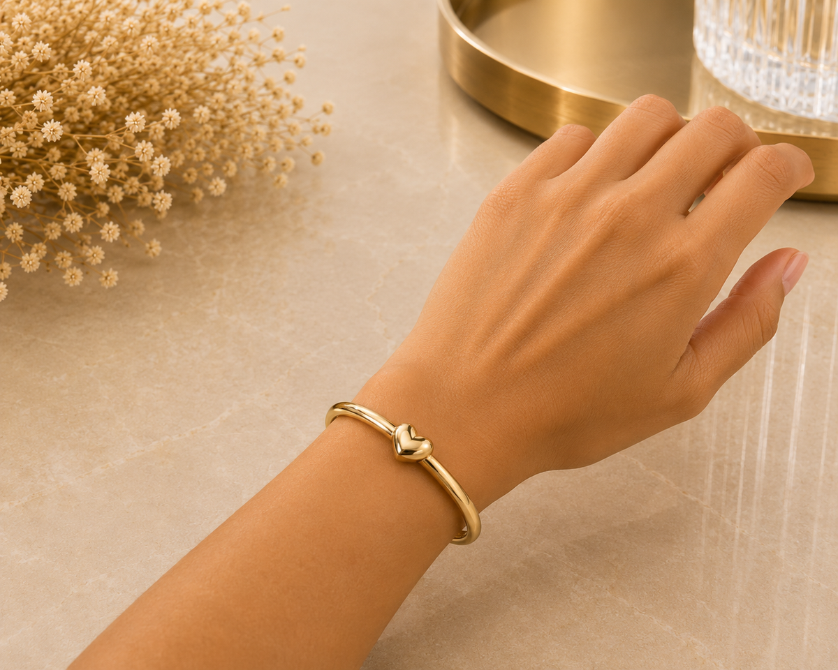 BRAZALETE ACERO CORAZON