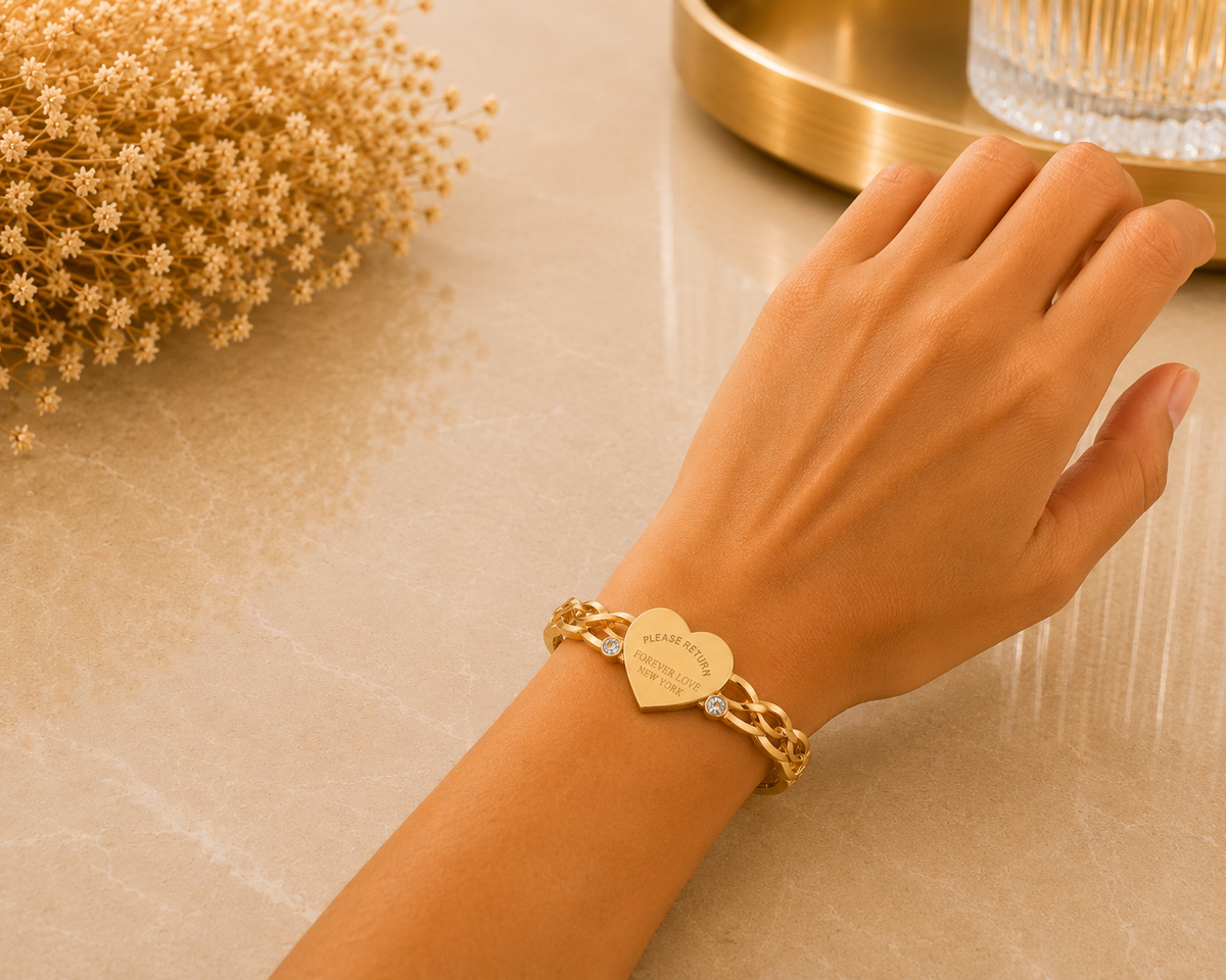 BRAZALETE ACERO DORADO