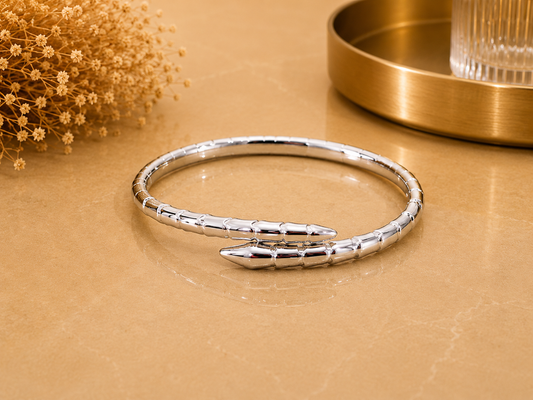 BRAZALETE ACERO PLATA BONITO