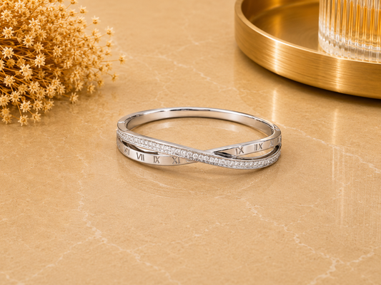 BRAZALETE ACERO PLATA