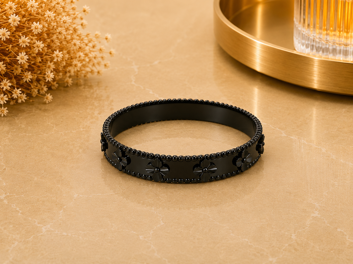 BRAZALETE ACERO NEGRA