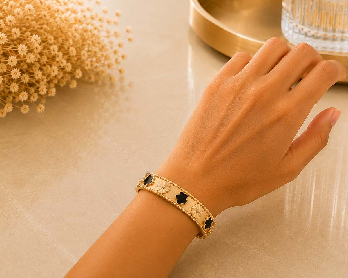 BRAZALETE ACERO DORADO