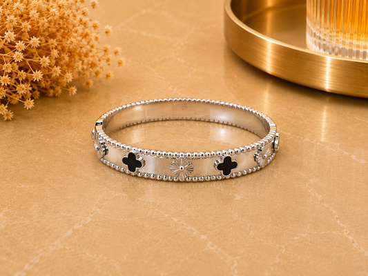 BRAZALETE ACERO PLATINO