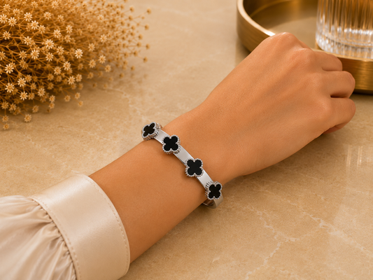 BRAZALETE ACERO PLATA