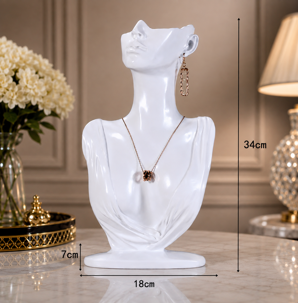 EXHIBIDOR DE ARETES Y COLLARES DE RESINA