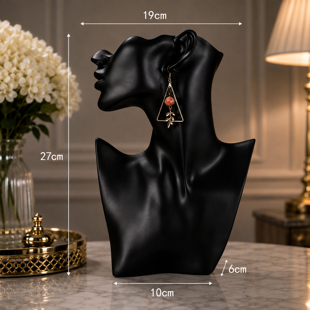 EXHIBIDOR DE ARETES Y COLLARES DE RESINA