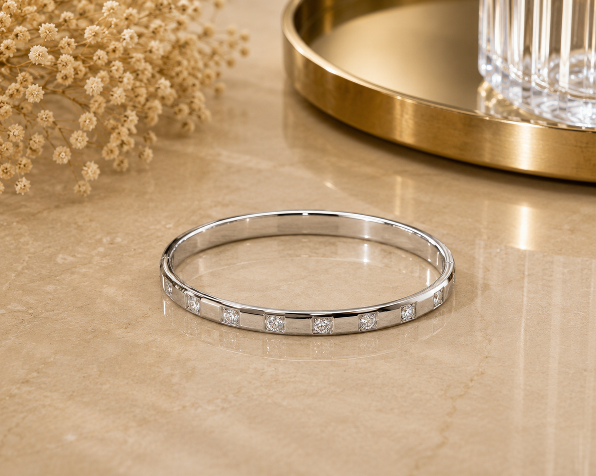 BRAZALETE ACERO BONITO PLATA