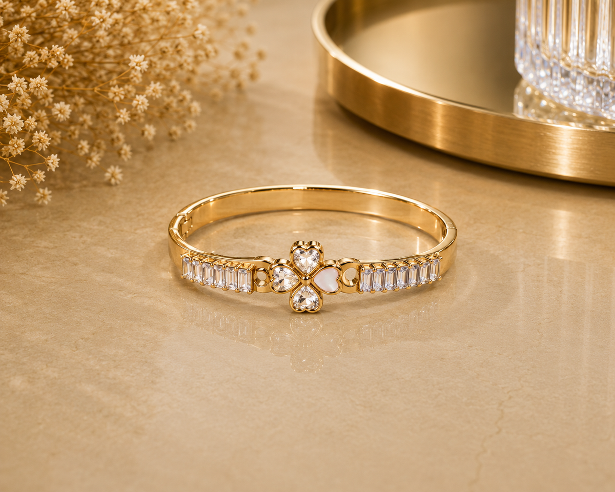 BRAZALETE ACERO FLOR B
