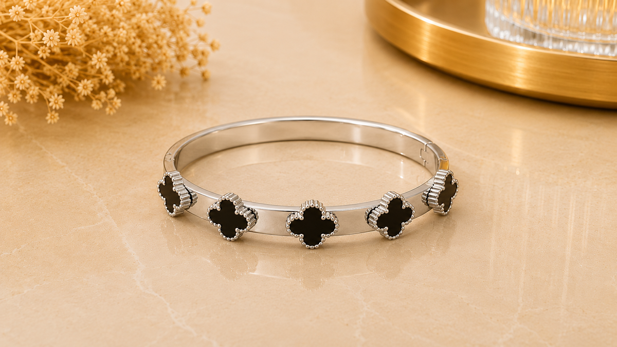 BRAZALETE ACERO PLATA