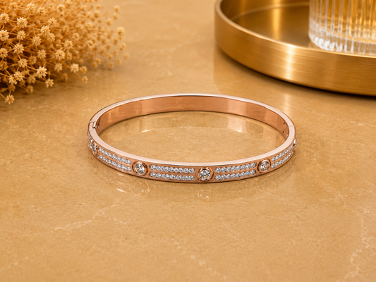BRAZALETE ACERO DIAMANTE