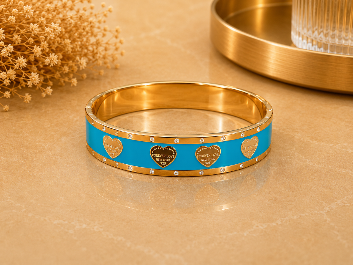 BRAZALETE ACERO AZUL