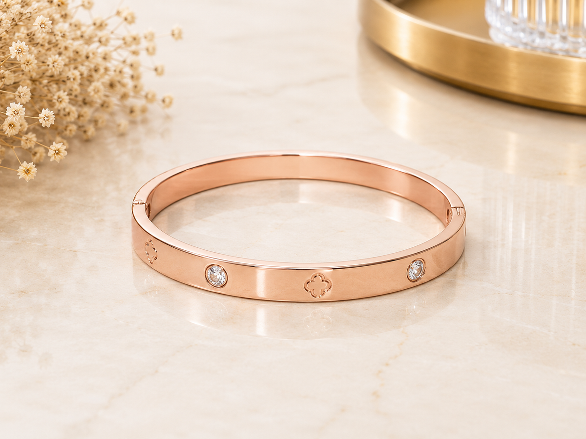 BRAZALETE ACERO ROSADO