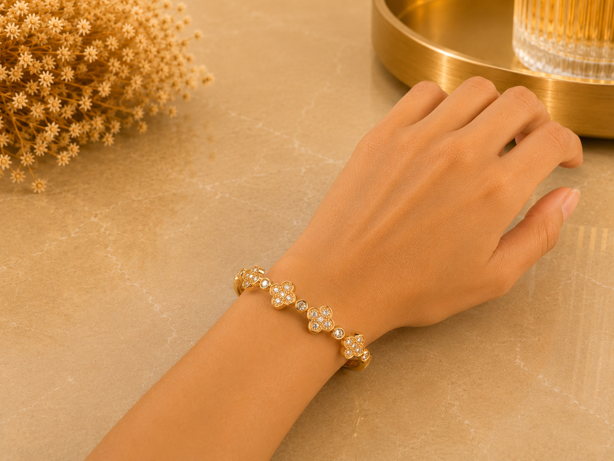 BRAZALETE ACERO ORO